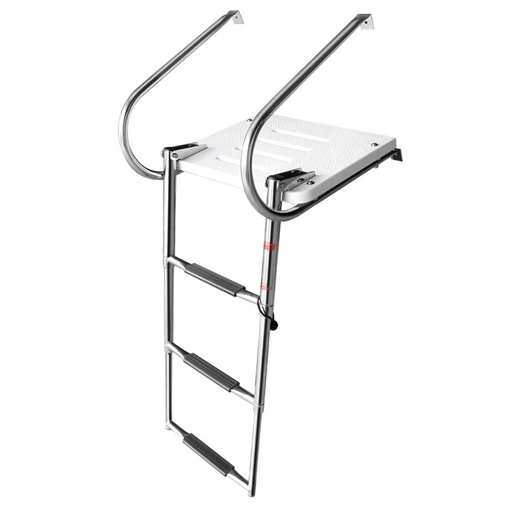 3-Pib Ob Chav Handrail Ladder Nrog Platform
